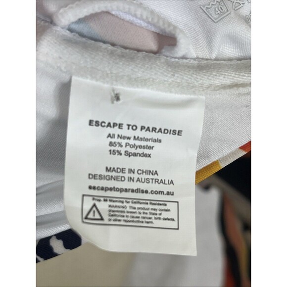 Escape To Paradise 2-Piece Bikini Swimwear Multicolor Size 12 / 14 NEW - Picture 10 of 12